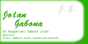 jolan gabona business card